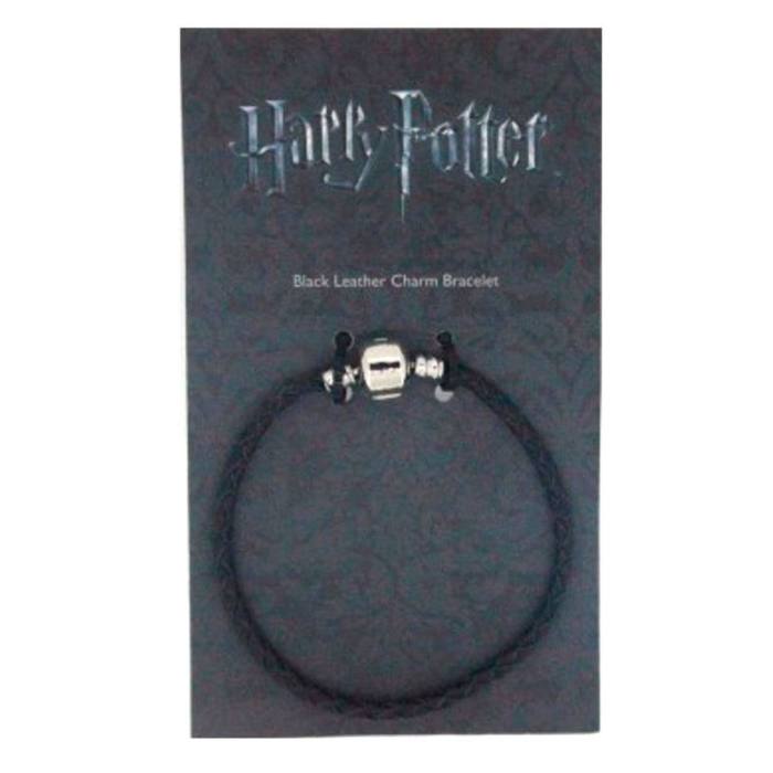 Harry Potter black leather charm bracelet 18