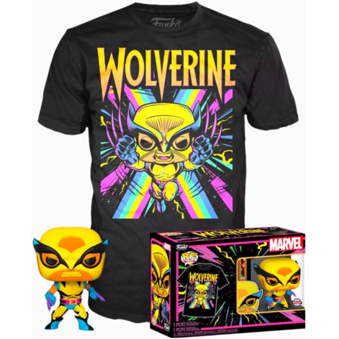 Set figure POP & Tee Marvel Wolverine Black Light 85