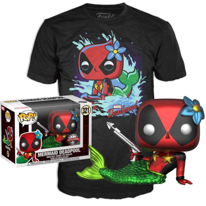 Set figure POP & Tee Marvel Deadpool Mermaid Exclusive 89