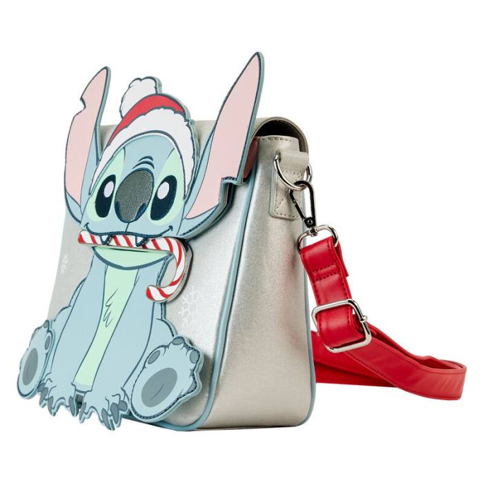 Loungefly Disney Stitch Holiday glitter crossbody bag 29897