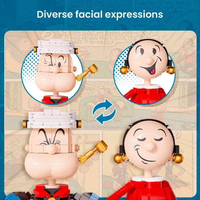 Popeye -  Popeye & Olivia Construction Kit 1500pcs 32864