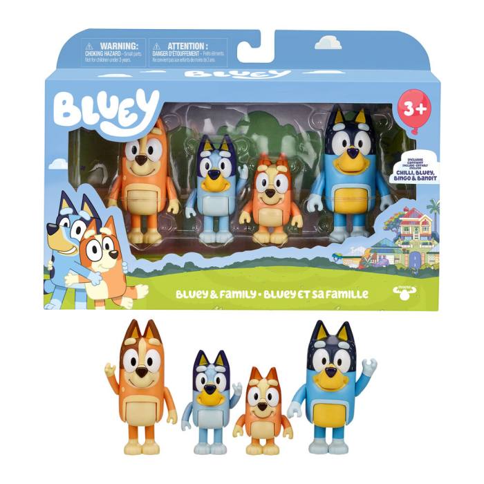 Bluey assorted pack 4 figures 35961