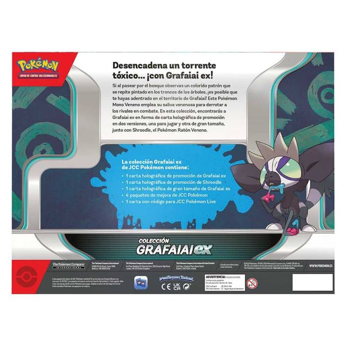 Spanish Pokemon Grafaiai trading card game April ex box 36261
