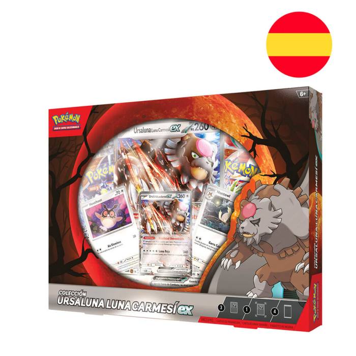 Spanish Pokemon Ursaluna Luna Carmesi Collectible card game box 36276