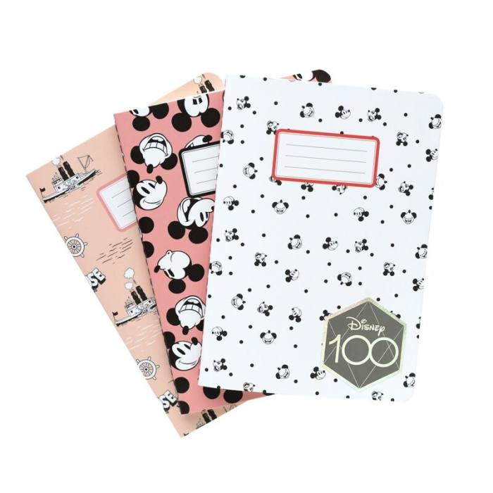 Disney Mickey 100 Anniversary pack 3 A6 notebooks 41231