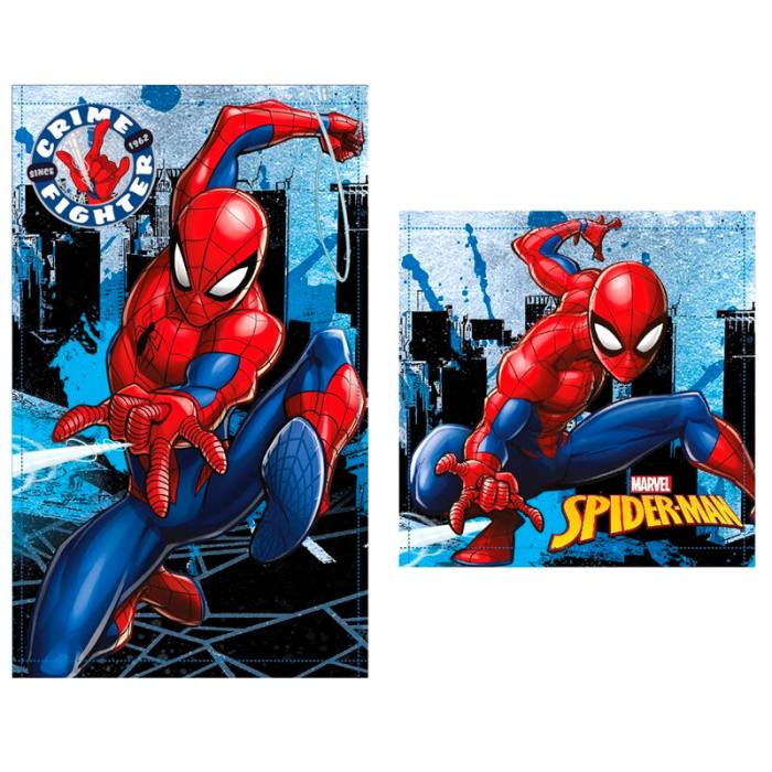Marvel Spiderman set 2 cotton bath towels 45552