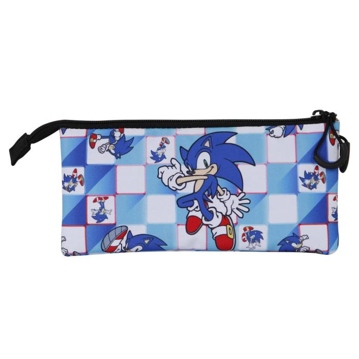 Sonic The Hedgehog Blue Lay triple pencil case 50244
