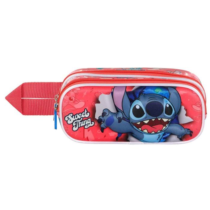 Disney Stitch Thing 3D double pencil case 50595