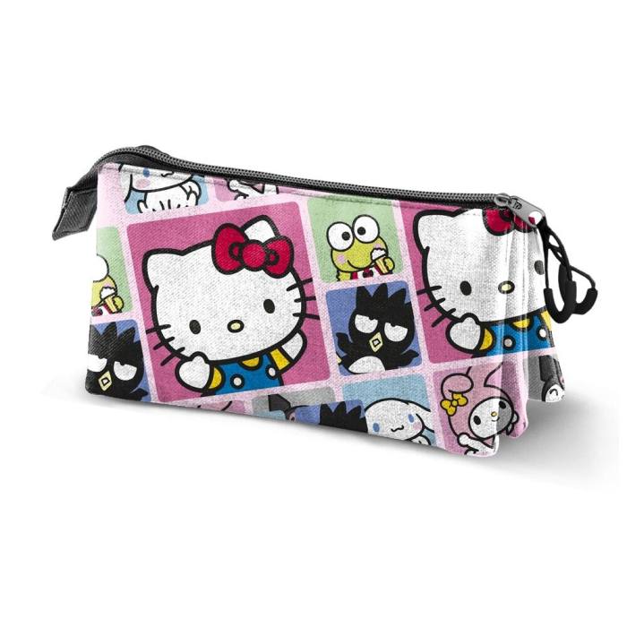 Hello Kitty Panels triple pencil case 51854