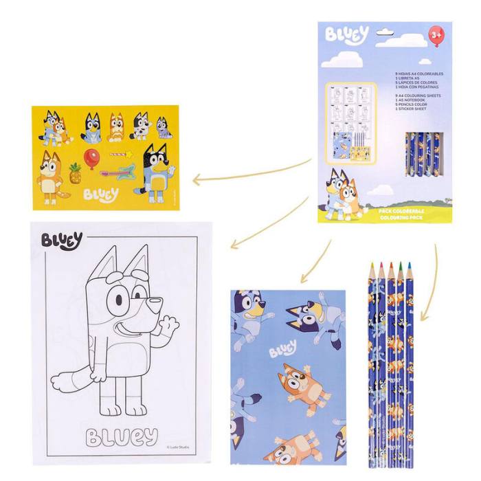 Bluey Colouring stationery set 52183