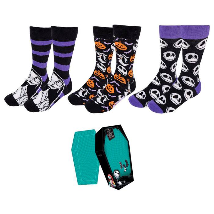 Disney Nightmare Before Christmas pack 3 adult socks 52245