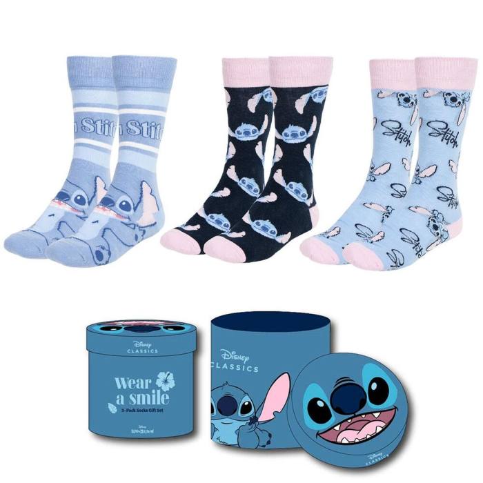 Disney Stitch pack 3 adult socks 52592