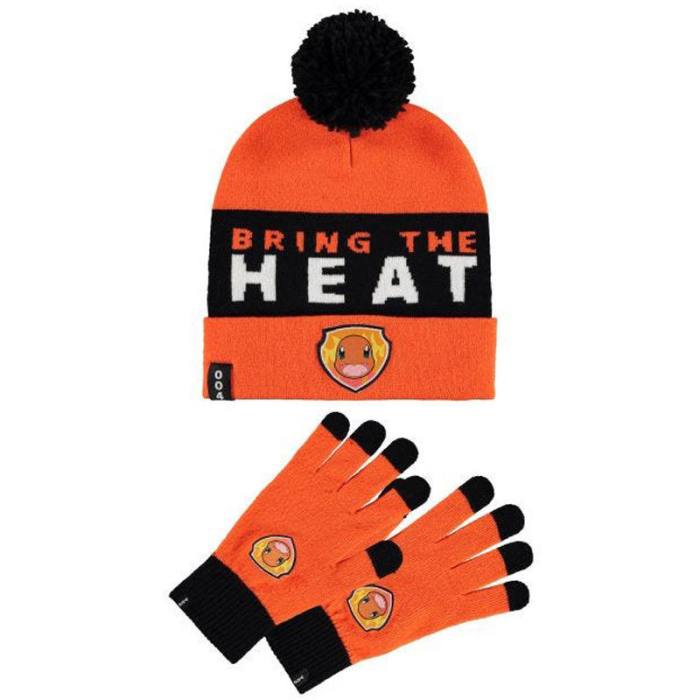 Pokemon Charmander hat and gloves set 53624