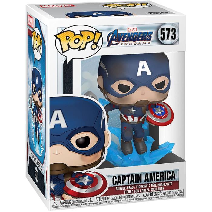 POP figure Marvel Avengers Endgame Captain America with Broken Shield & Mjolnir 55082