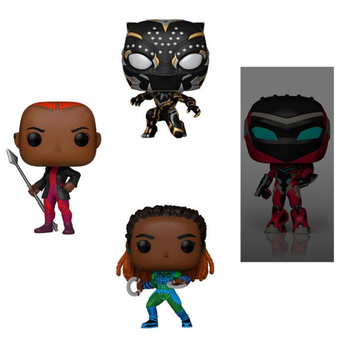 POP pack 4 figures Marvel Black Panther Wakanda Forever Exclusive 58856