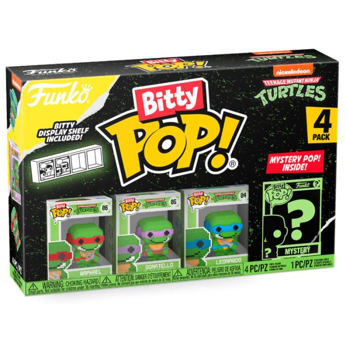 Blister 4 figures Bitty POP Teenage Mutant Ninja Turtles Bit 59216