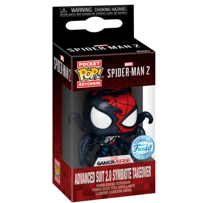 Pocket POP Keychain Marvel Spider-Man 2 Advanced Suit 2.0 Symbiote Takeover 62620