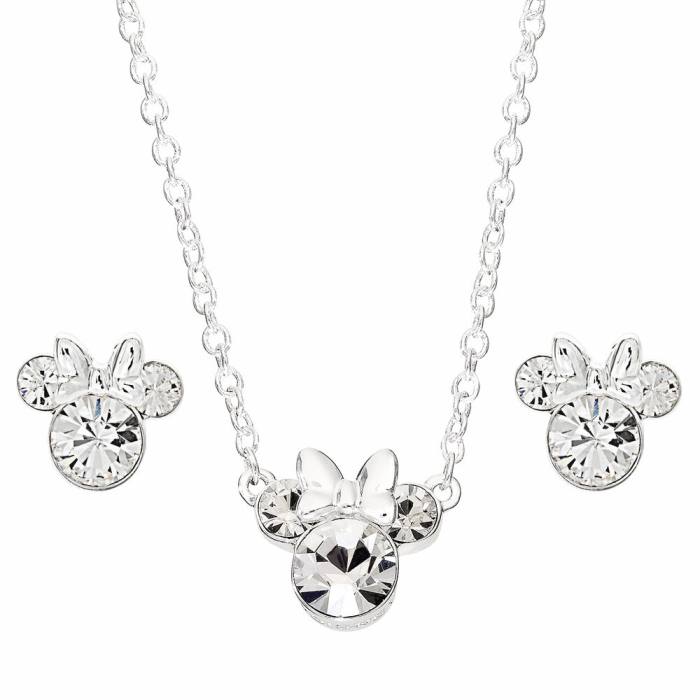 Disney Minnie Set necklace + earrings silver 64071