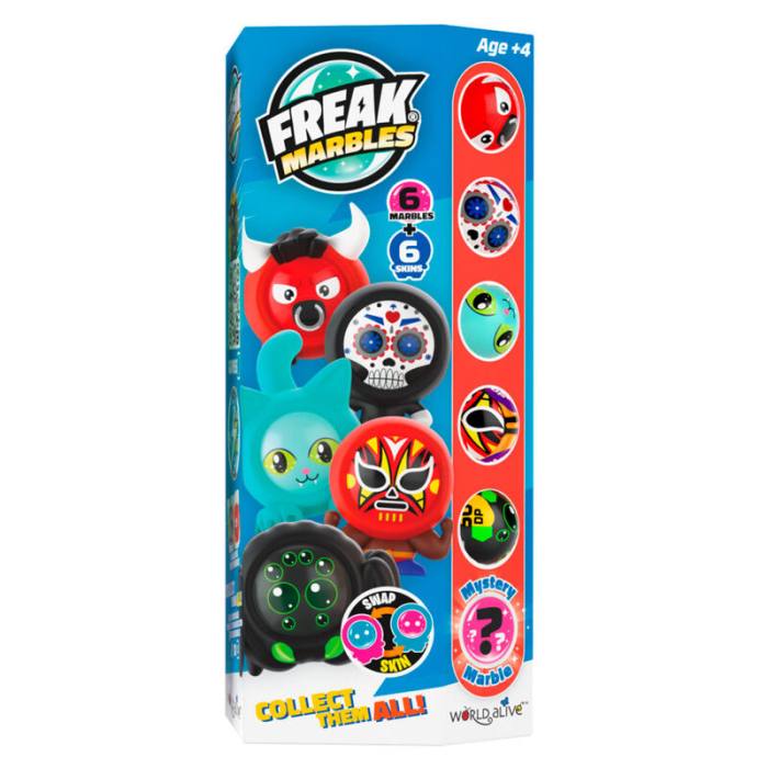 Freak Marbles assorted set 6 Marbles + Skin 65445